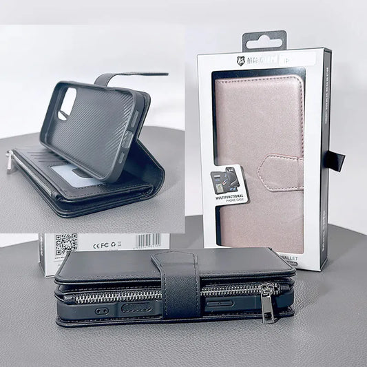 S23 Ultra Maxguard Detachable Magnetic Zipper Wallet Case