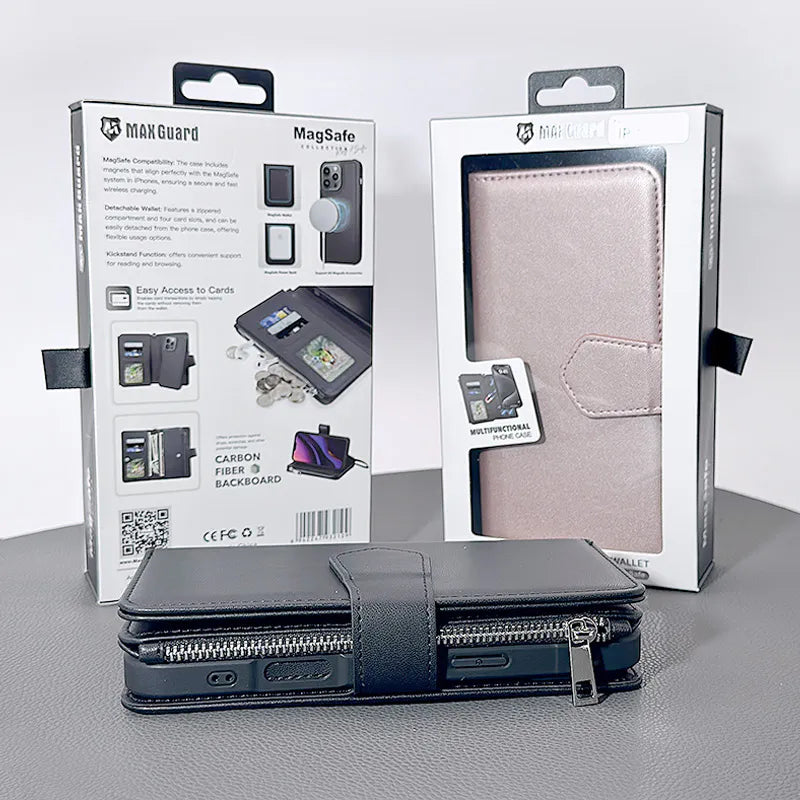 S24+ Plus/S25+ Plus Maxguard Detachable Magnetic Zipper Wallet Case