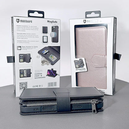 S24+ Plus/S25+ Plus Maxguard Detachable Magnetic Zipper Wallet Case