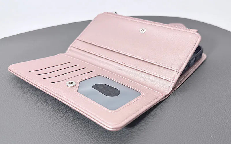 Case for Iphone 14 Plus / 15 Plus 6.7 Maxguard Detachable Magnetic Zipper Wallet