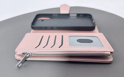 Case for Iphone 13 6.1 Maxguard Detachable Magnetic Zipper Wallet (16e/14 6.1 fit)