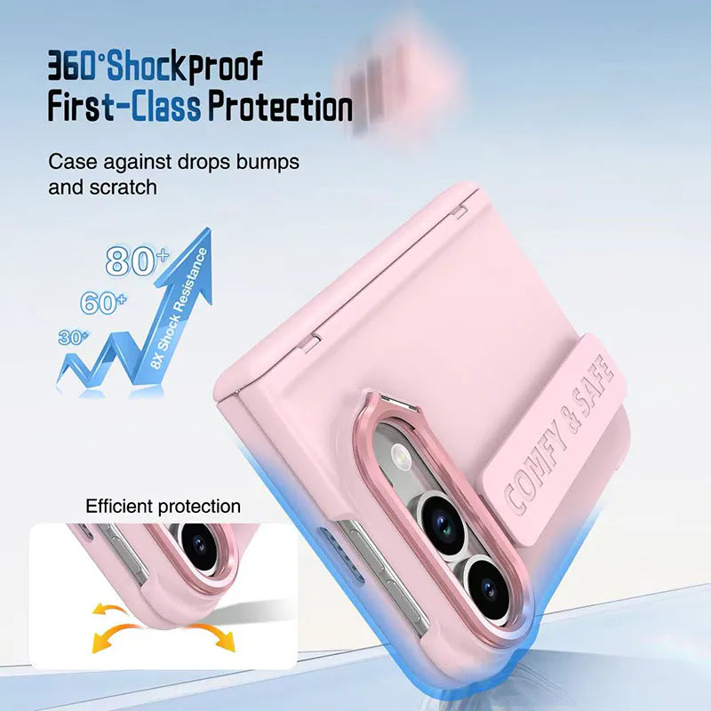 Case for iPhone Duo Gripsafe stand fold (Built-in Tempered Glass)