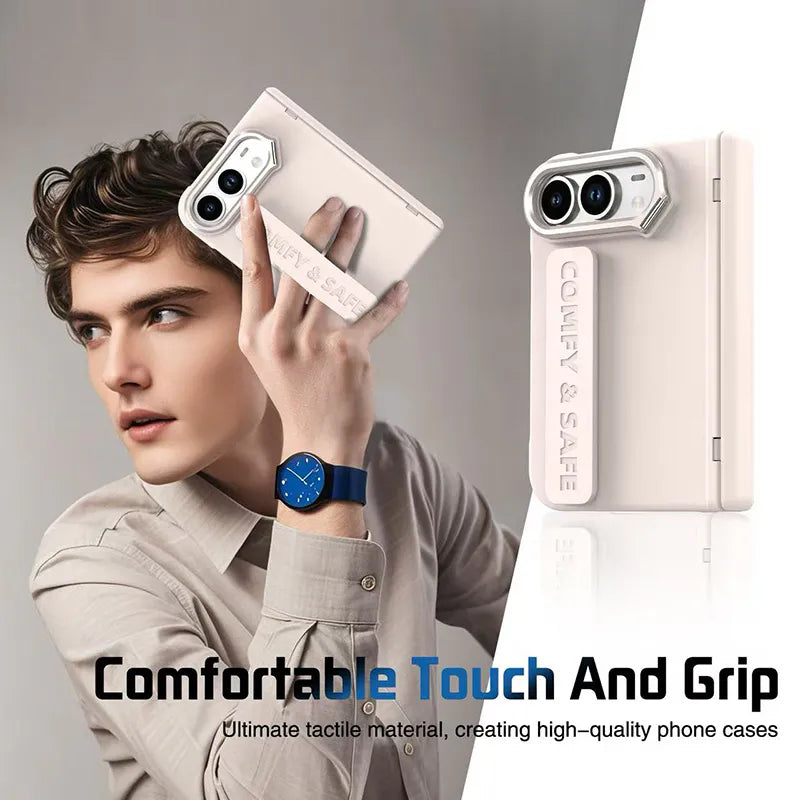Case for iPhone Duo Gripsafe stand fold (Built-in Tempered Glass)