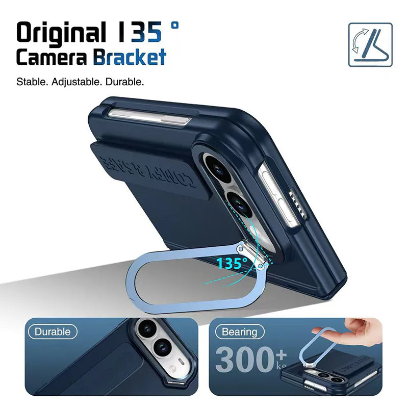 Case for iPhone Duo Gripsafe stand fold (Built-in Tempered Glass)