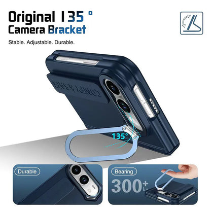 Case for iPhone Duo Gripsafe stand fold (Built-in Tempered Glass)