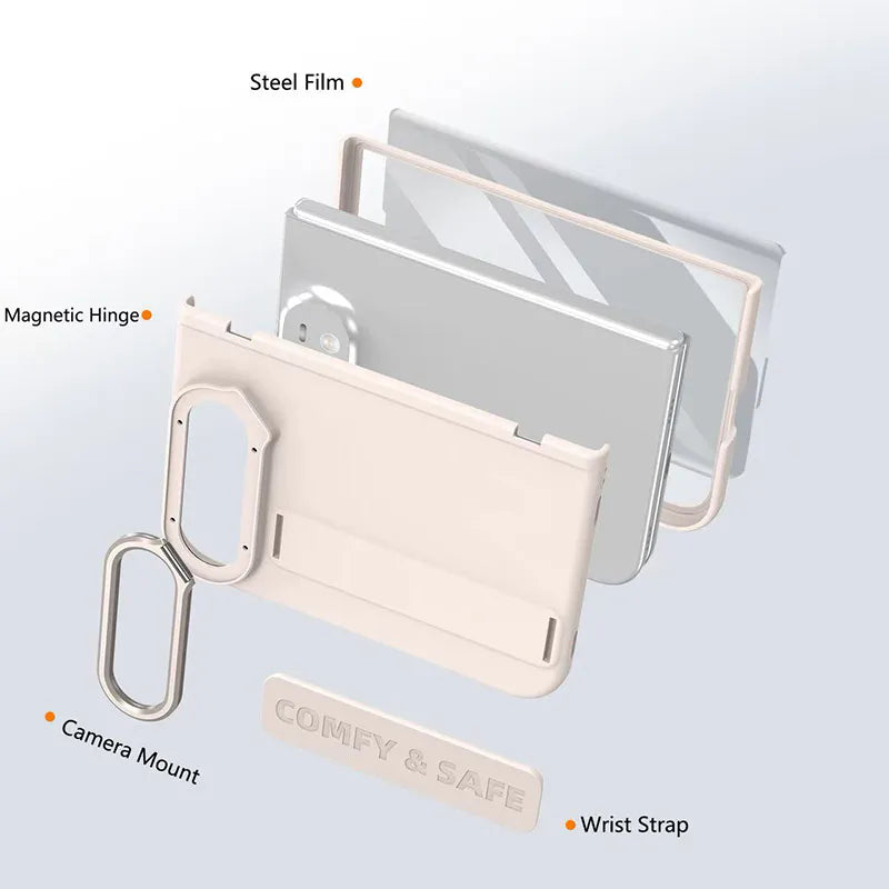 Case for iPhone Duo Gripsafe stand fold (Built-in Tempered Glass)
