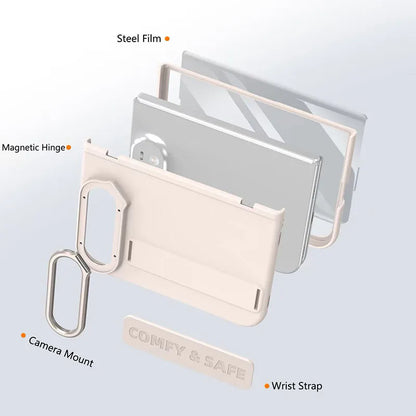 Case for iPhone Duo Gripsafe stand fold (Built-in Tempered Glass)