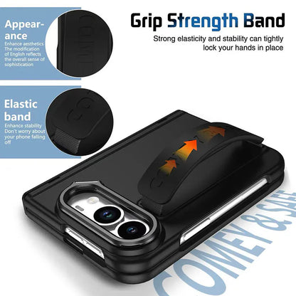 Case for iPhone Duo Gripsafe stand fold (Built-in Tempered Glass)