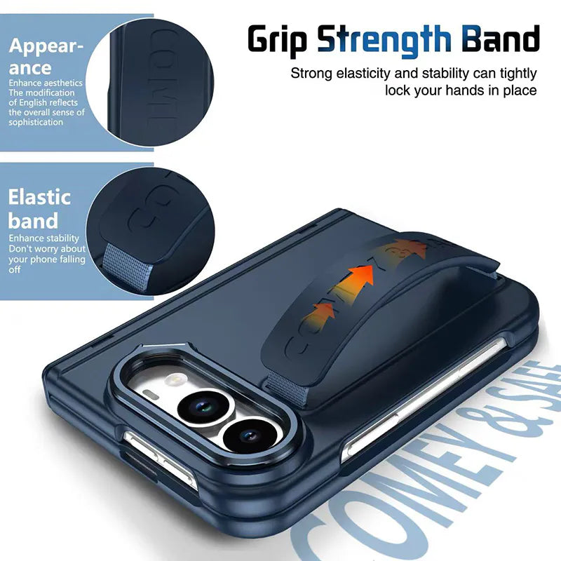 Case for iPhone Duo Gripsafe stand fold (Built-in Tempered Glass)