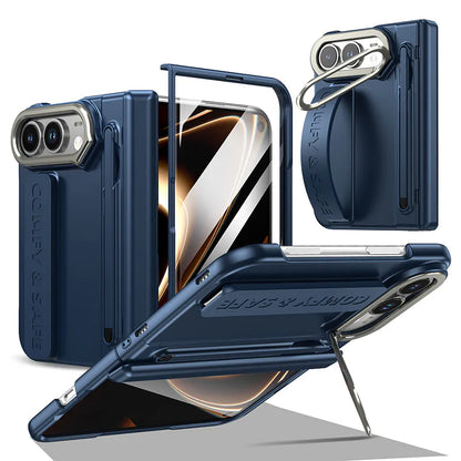 Case for iPhone Duo Gripsafe stand fold (Built-in Tempered Glass)