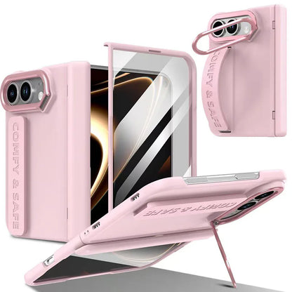 Case for iPhone Duo Gripsafe stand fold (Built-in Tempered Glass)