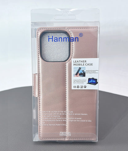 Case for Iphone 13 Pro 6.1 hanman 2 in 1 detachable magnetic wallet