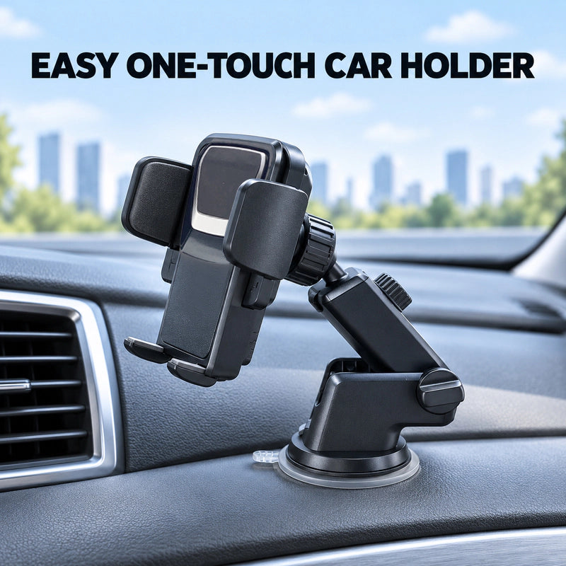 Easy one touch mobile phone holder