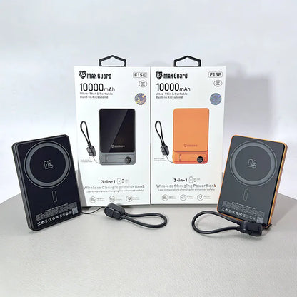 Maxguard F15E 10000 mah 3-in-1 Wireless Charging Power Bank