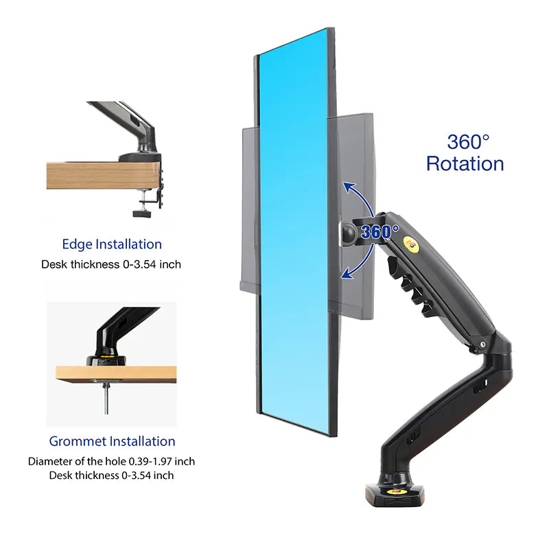 Gas Lift Monitor Arm Flexible Ergonomic Solution F80B