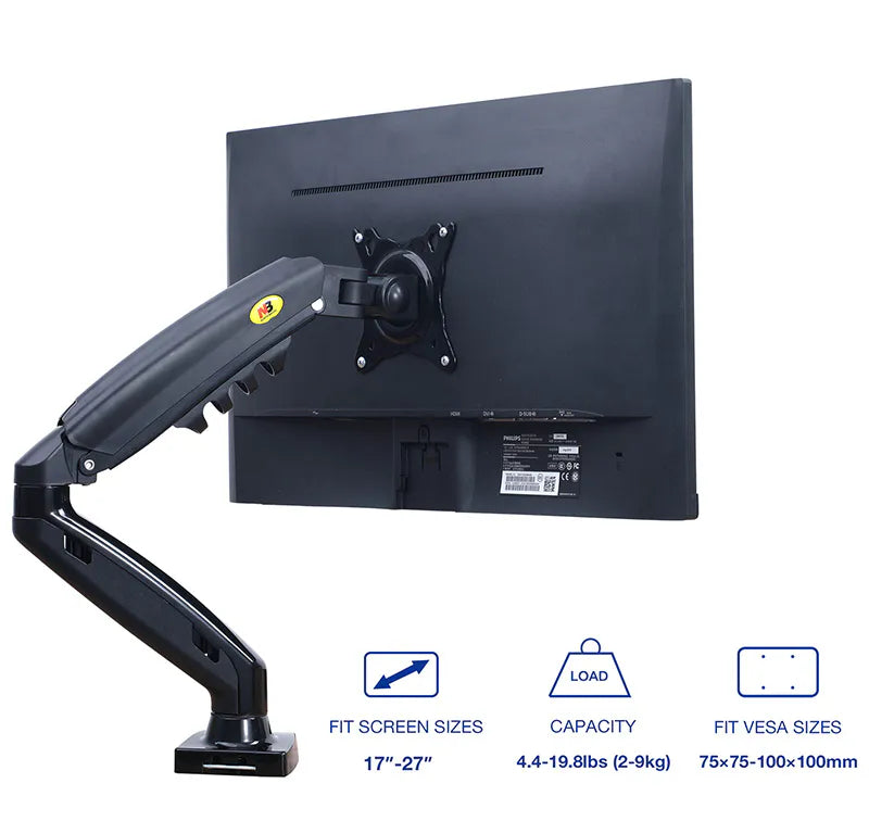 Gas Lift Monitor Arm Flexible Ergonomic Solution F80B