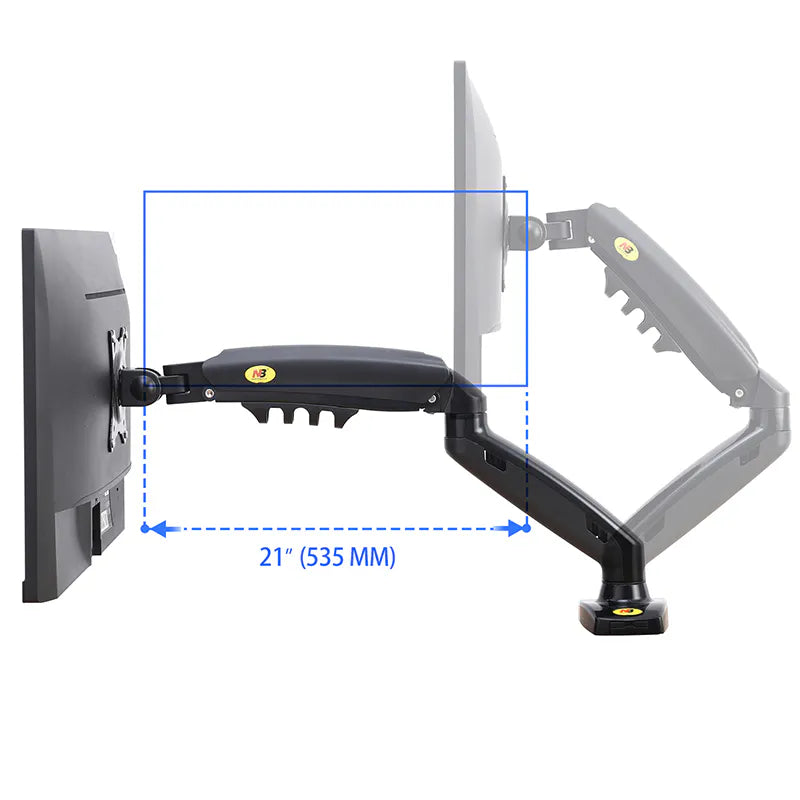 Gas Lift Monitor Arm Flexible Ergonomic Solution F80B