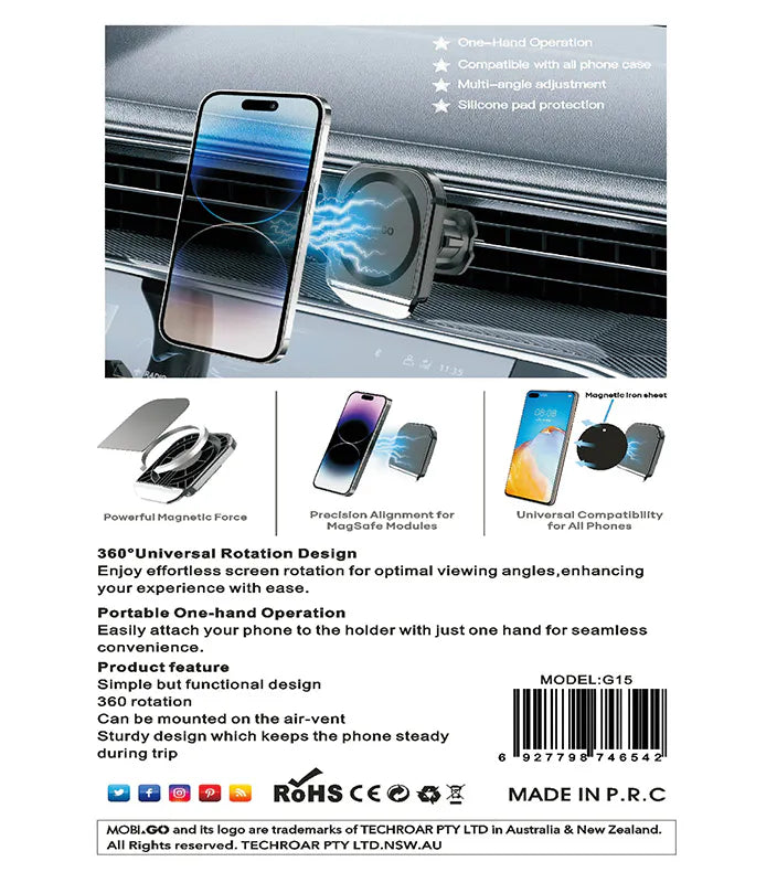 Mobigo G15 Car Bracket Air Vent Holder