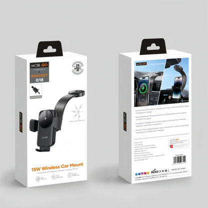 Mobigo G18 15W Wireless Car Mount Holder