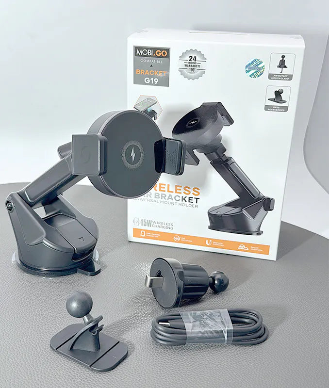 Mobigo G19 2 in 1 Wireless Car Bracket Holder