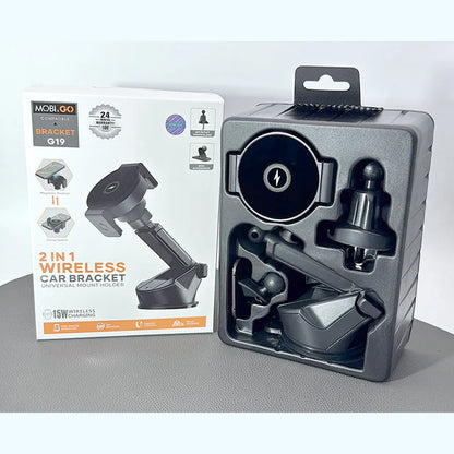 Mobigo G19 2 in 1 Wireless Car Bracket Holder