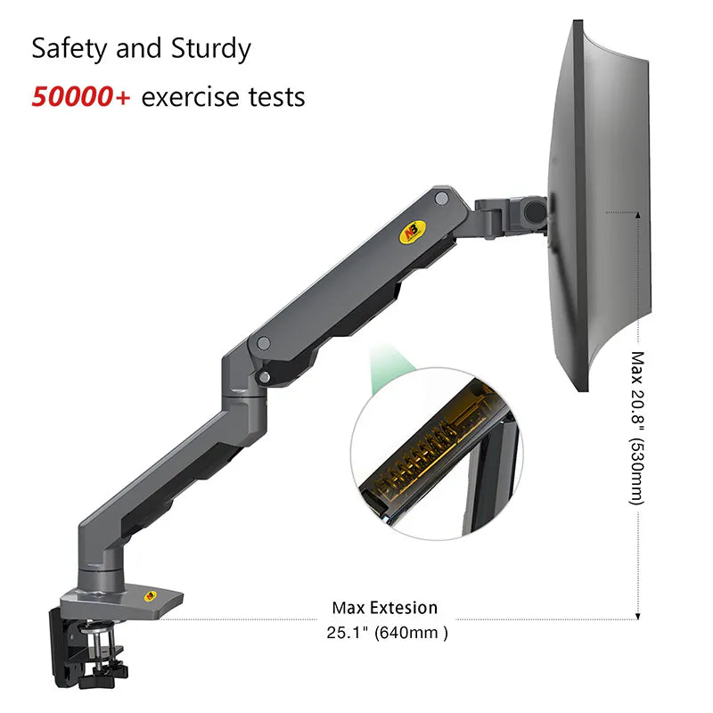 Industrial-Strength Curved Monitor Mount for 58 Screens G60G