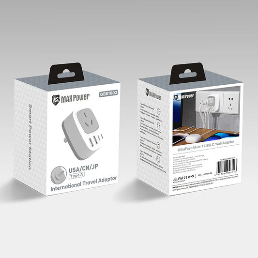 MaxPower GBE1003 International Travel Adaptor USA/CN/JP Type A