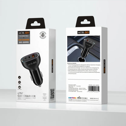 Mobigo GO209PD 20W 2UAB A+C car charger