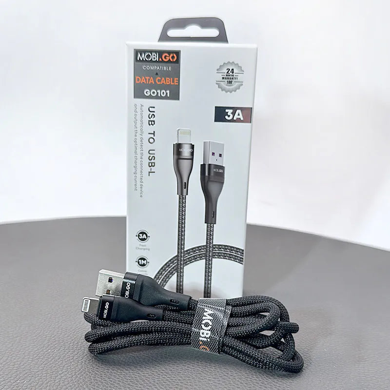 Mobigo GO101 1m USB-A to Lightning cable
