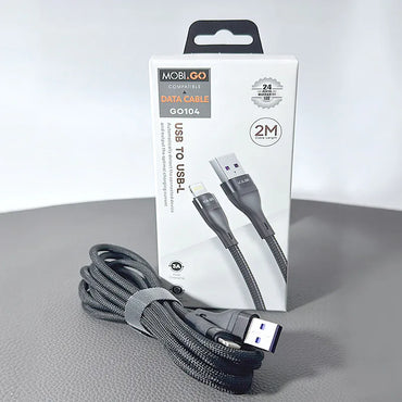 Mobigo GO104 2m USB-A to Lightning cable