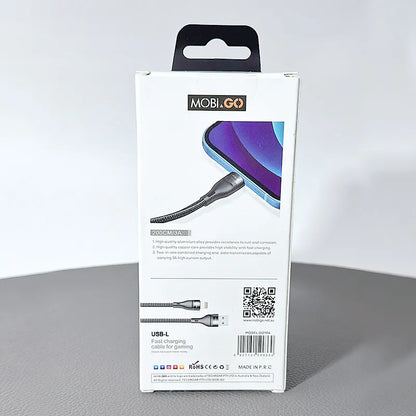 Mobigo GO104 2m USB-A to Lightning cable