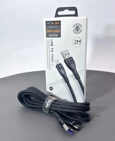 Mobigo GO106 2m USB-A to C cable