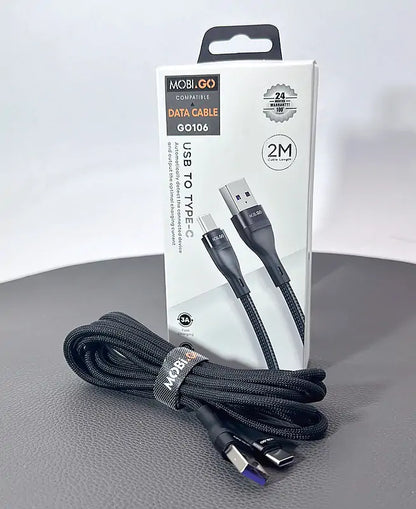 Mobigo GO106 2m USB-A to C cable