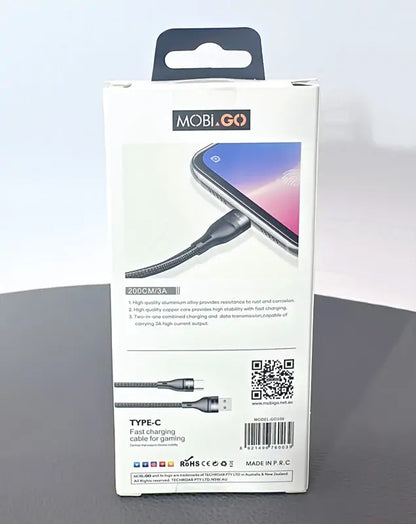 Mobigo GO106 2m USB-A to C cable