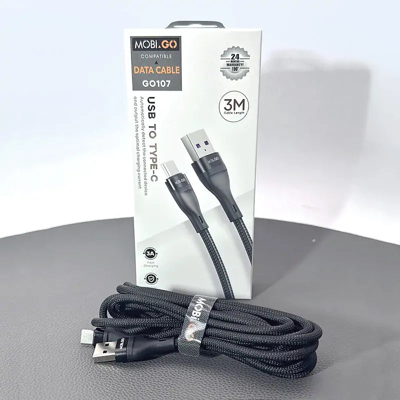 Mobigo GO107 3m USB-A to C cable