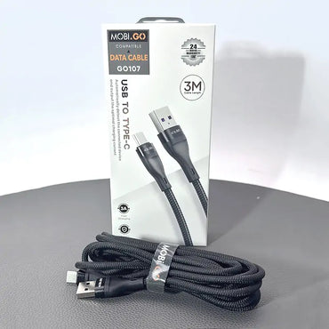 Mobigo GO107 3m USB-A to C cable