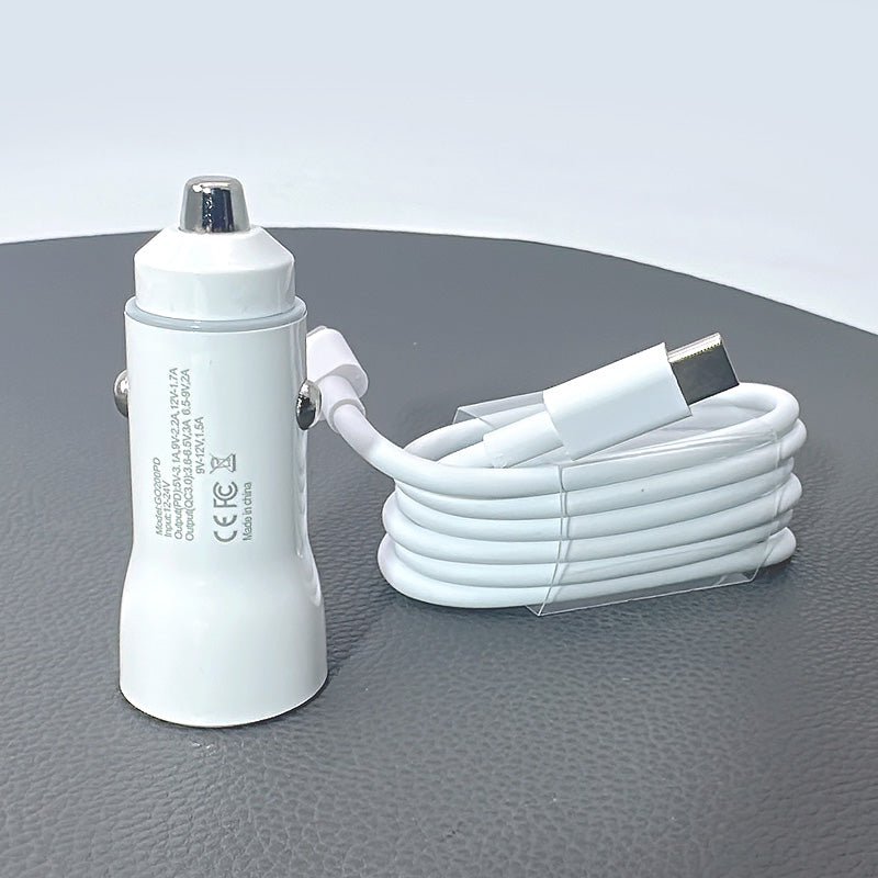 Mobigo GO200PDC 38W USB A+C car charger with Type-C to C combo