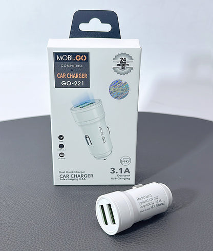 Mobigo GO221 3.1A 2 USB car charger