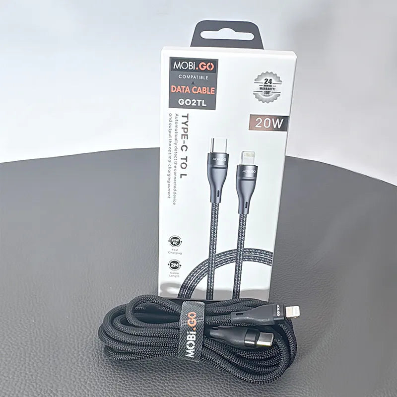 Mobigo GO2TL 2m 20W Type-C to Lightning cable