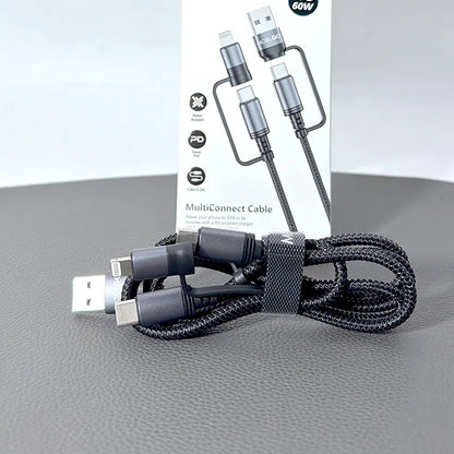 Mobigo GO3TU 1m 60W 4 in 1 Cable
