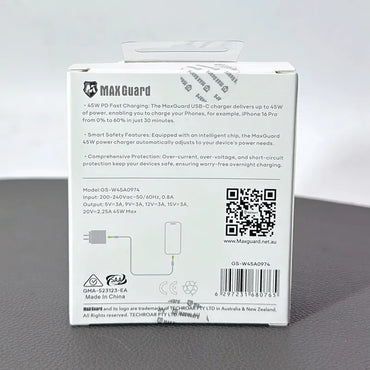 Maxguard GSW45A0974 PD 45W wall charger