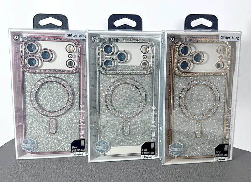 Case for iPhone 17 Pro max 6.9 Kinglink Glitter Bling Design MagFit