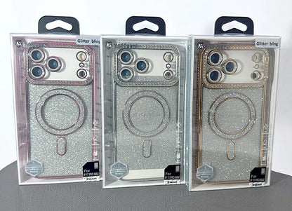 Case for iPhone 17 Pro max 6.9 Kinglink Glitter Bling Design MagFit