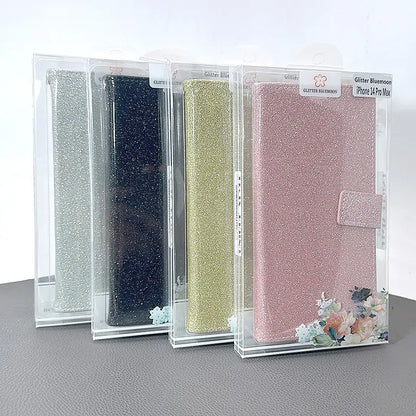 Case for Iphone 12 mini 5.4 glitter Bluemoon wallet  (fit 13 mini)