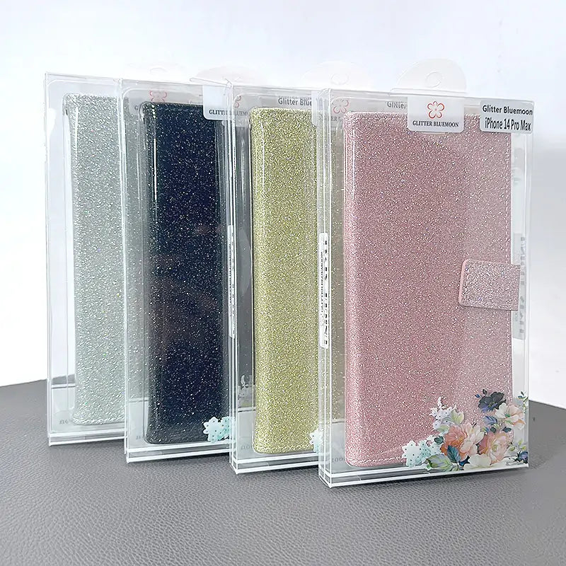 Case for Iphone 13 mini 5.4 glitter Bluemoon wallet  (fit 12 mini)