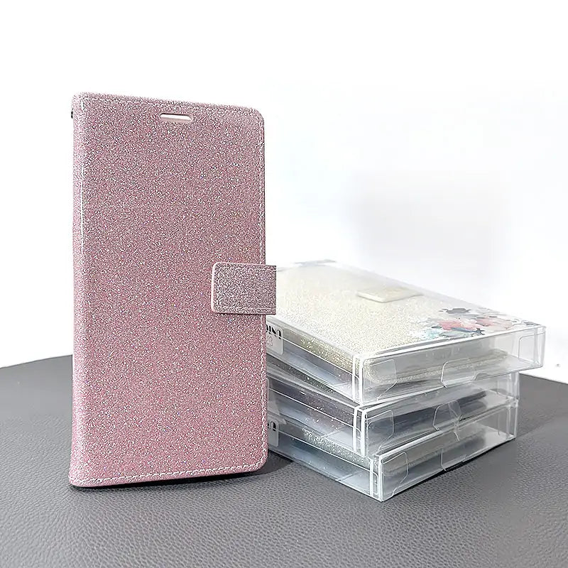 Case for Iphone Xsmax 6.5 glitter Bluemoon wallet