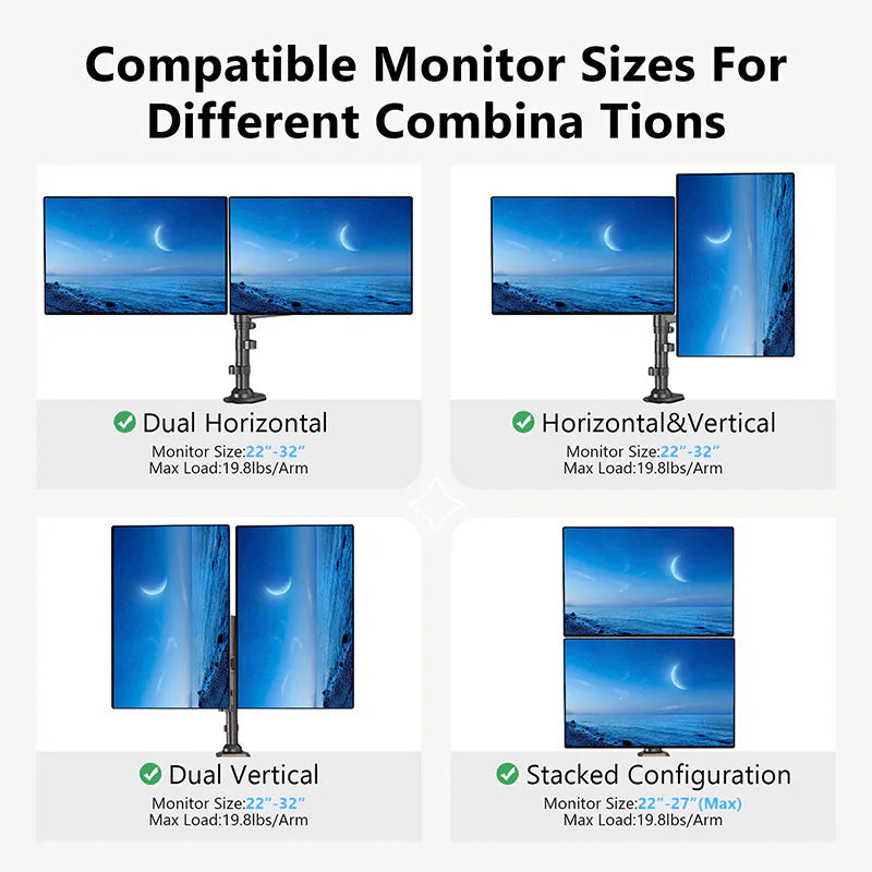 Dual Monitor Arm for Desktops NB-H180