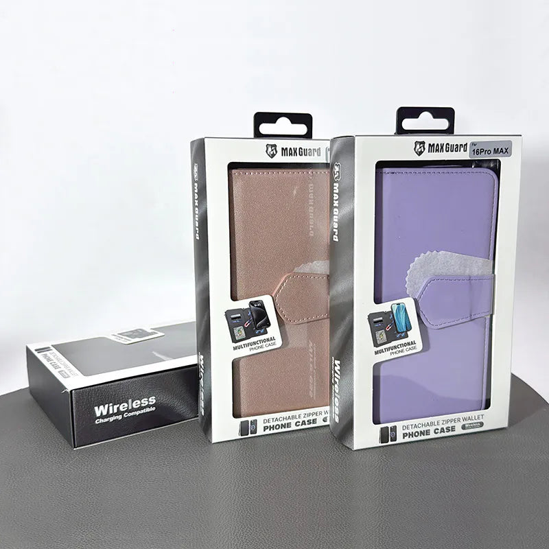 Case for Iphone 13 Pro 6.1 Maxguard Detachable Magnetic Zipper Wallet