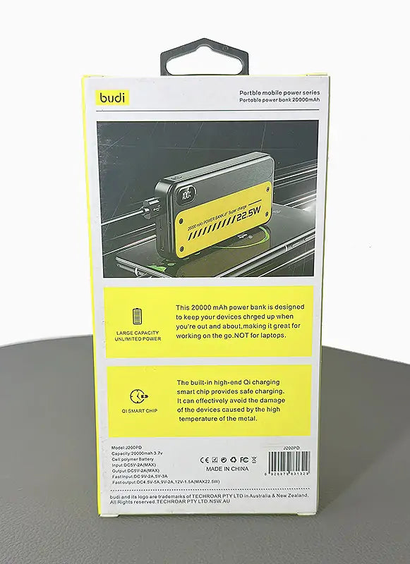 Budi J200PD 20000 mah PD power bank