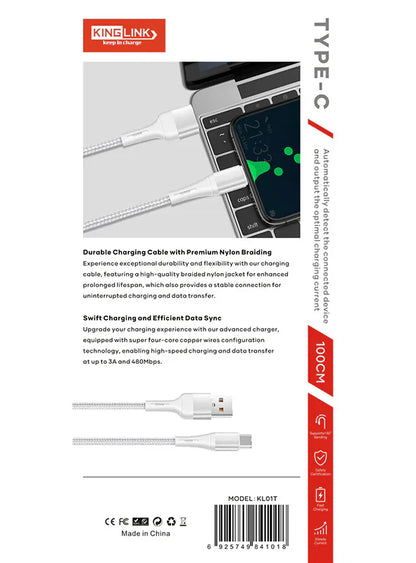 Kinglink KL01T 1m USB-A to C Cable